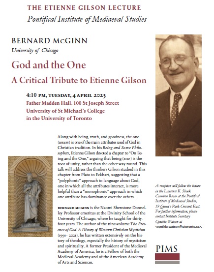 Etienne Gilson Lecture poster