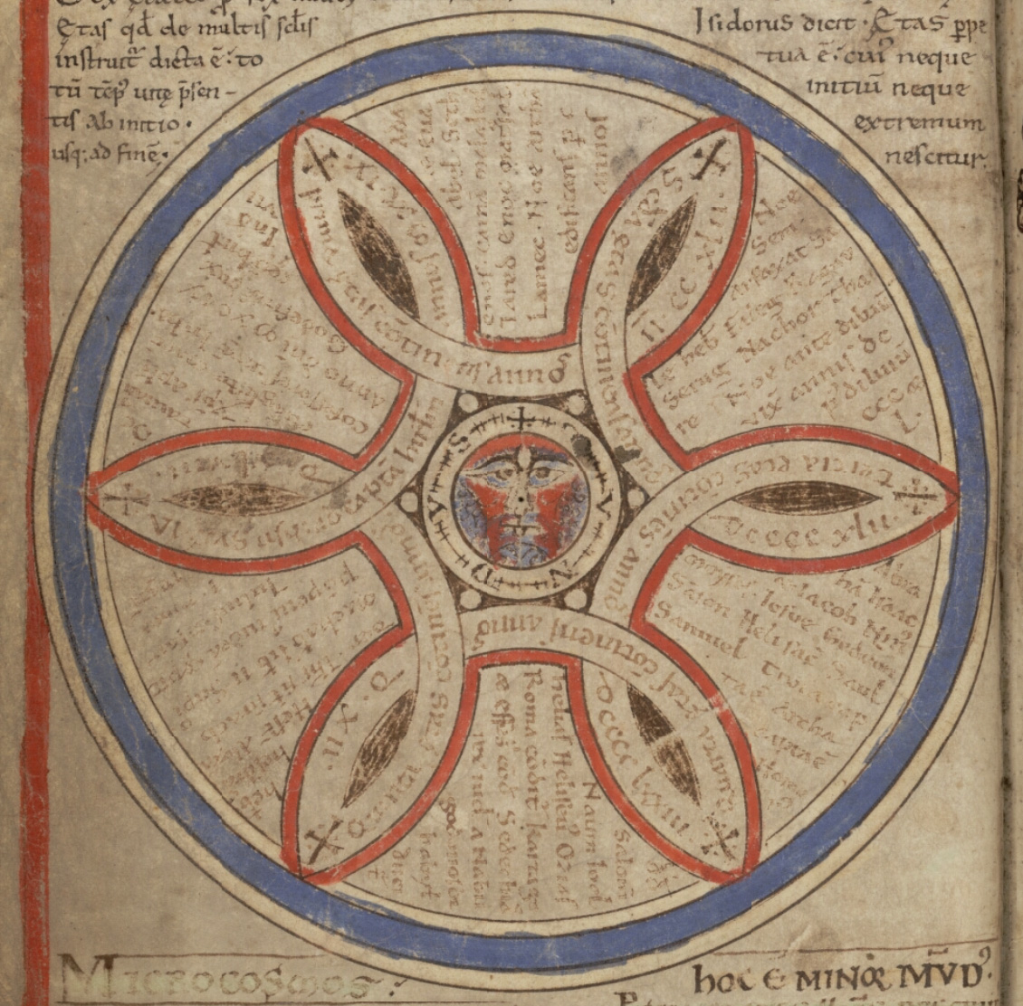 Ghent, University Library, ms. 92, fol. 20v (Saint-Omer, 1121): Liber Floridus, “Six Ages of the World”