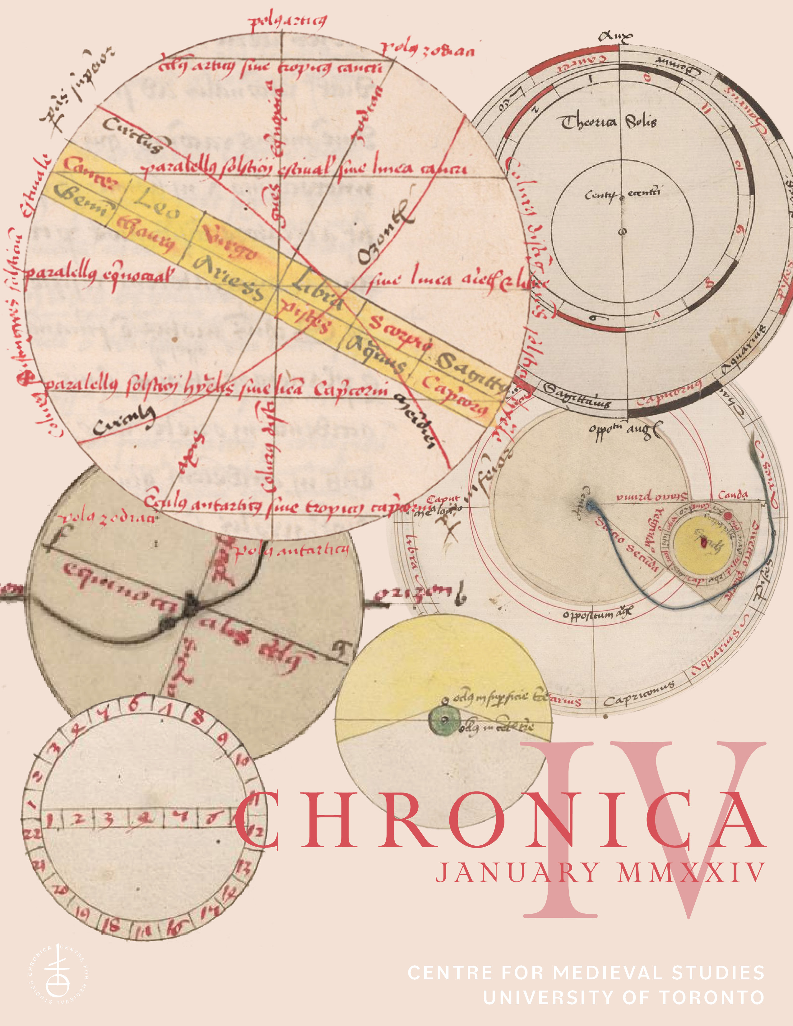 Chronica front cover with images from Sacrobosco's De Sphera Mundi
