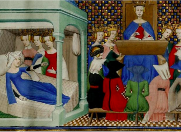 Medieval Woman Teaching Other Women
