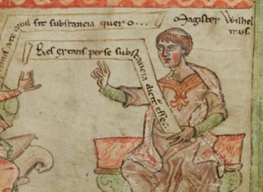 medieval illumination of William of Conches