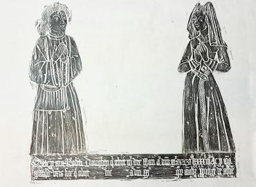brass rubbing - Robert Doughty and wife Matilda