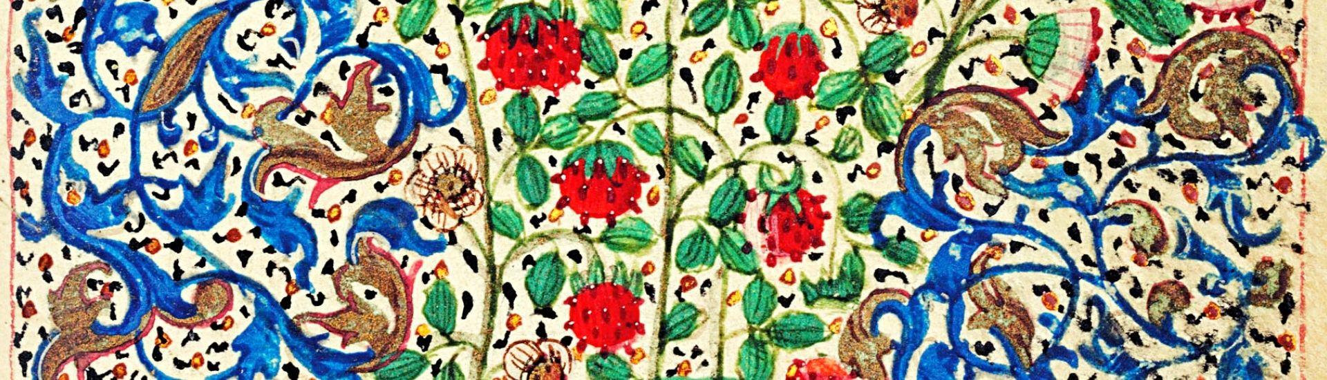 Floral Border of Illuminated Manuscript from Rouen